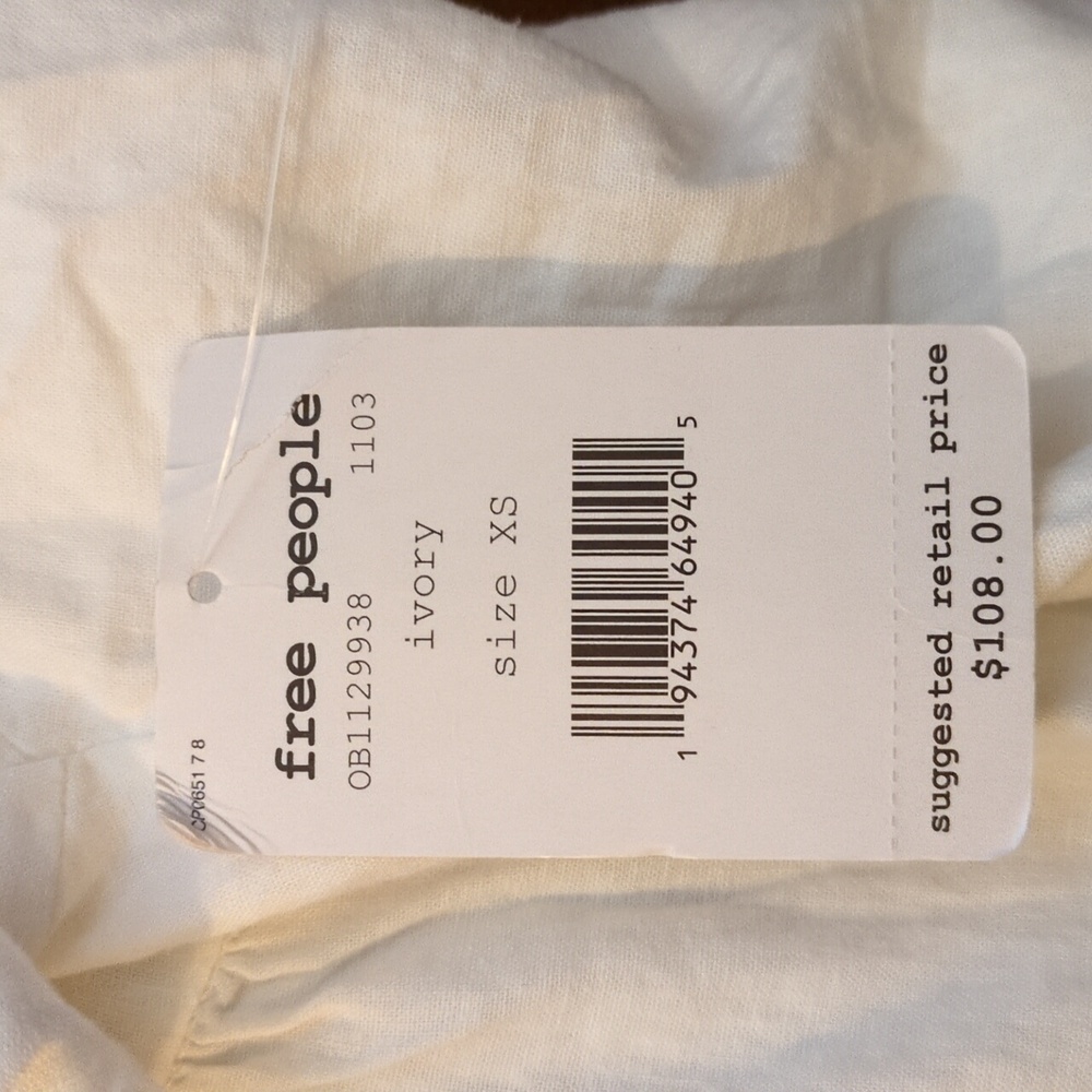 Free People Get Away With Me Tunic In Ivory Size XS - Picture 10 of 12